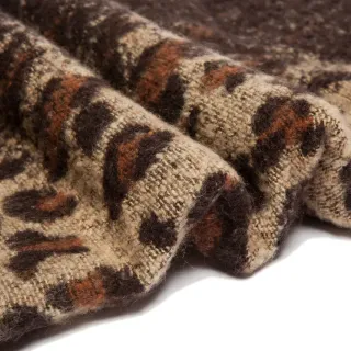 Beige Brown Knitted Leopard Print Scarve