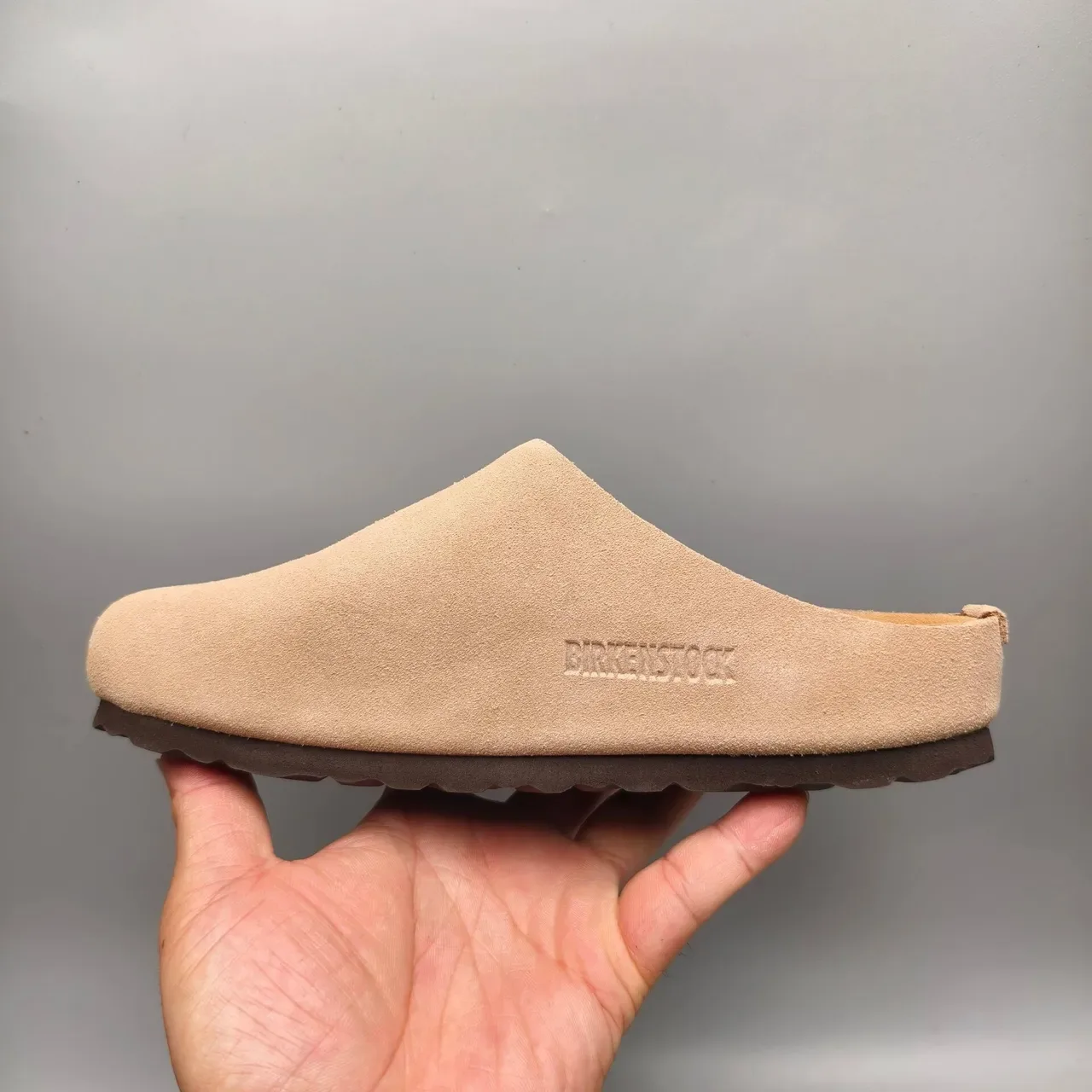 Beige Brown Suede Upper Backless Slip-On Casual Shoes 6