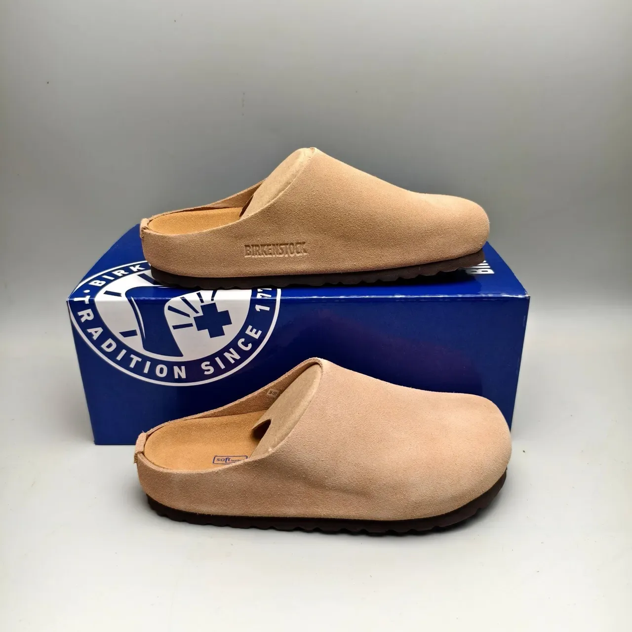 Beige Brown Suede Upper Backless Slip-On Casual Shoes 7