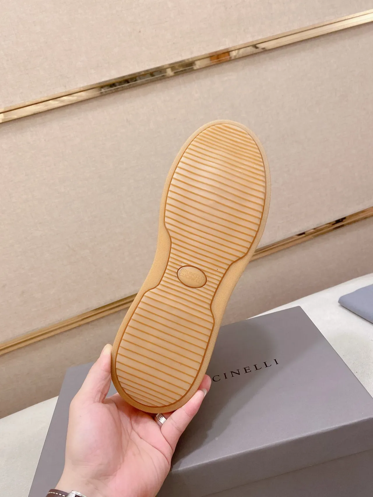 Beige Suede-Mesh Panelled Low-Top Lifestyle Sneaker 2