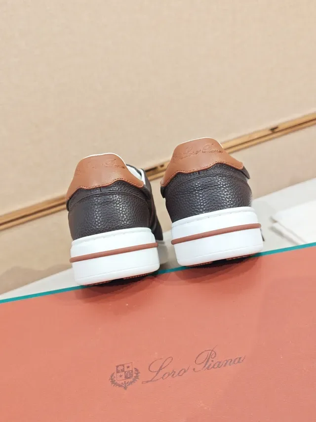 Black and Brown Leather Low-Top Sneaker 3
