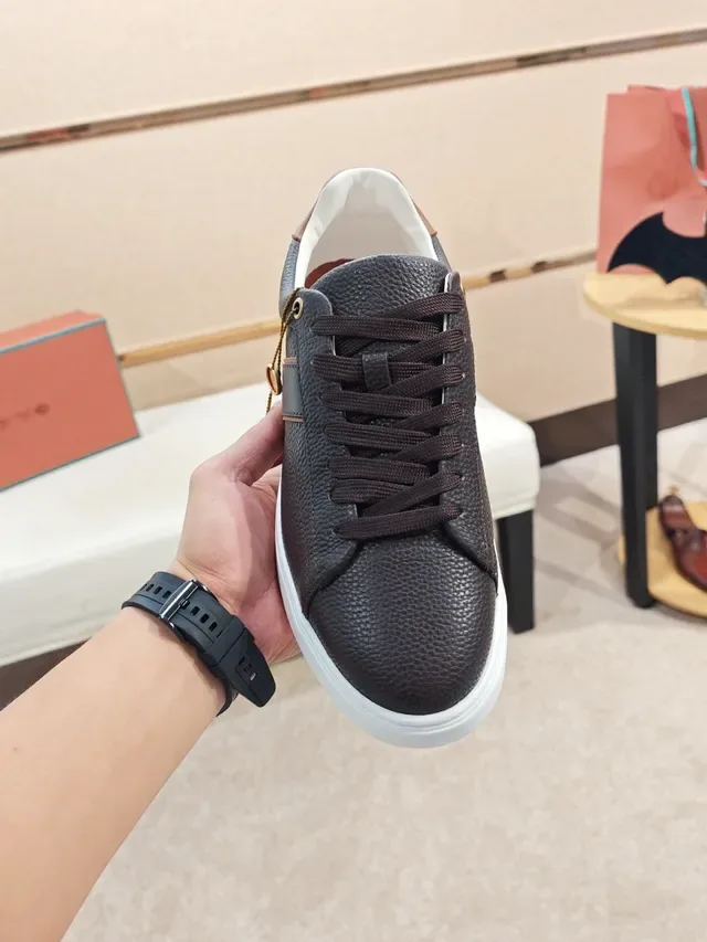 Black and Brown Leather Low-Top Sneaker 6