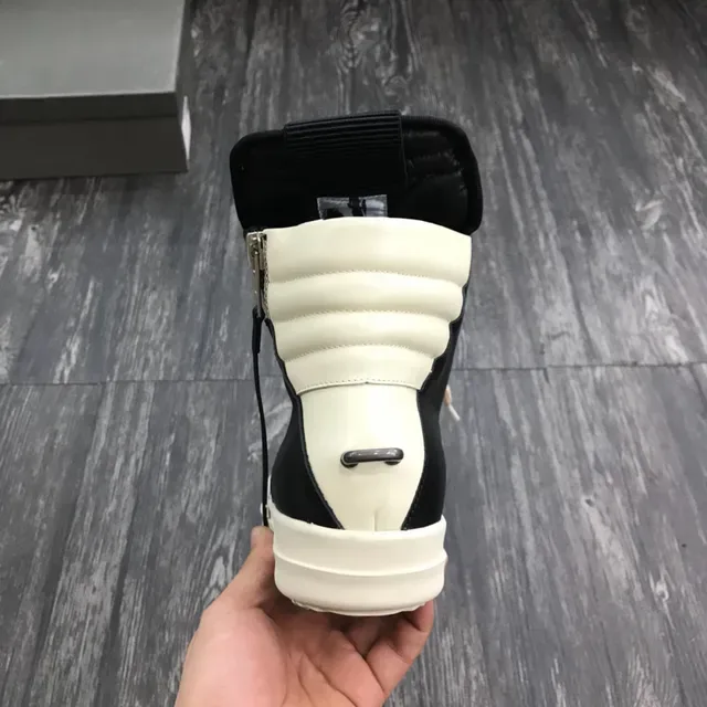 Sneakers lifestyle plateforme haute avec zip noir et crème 3