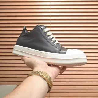 Black and White High-Top Platform Leather Sneaker
