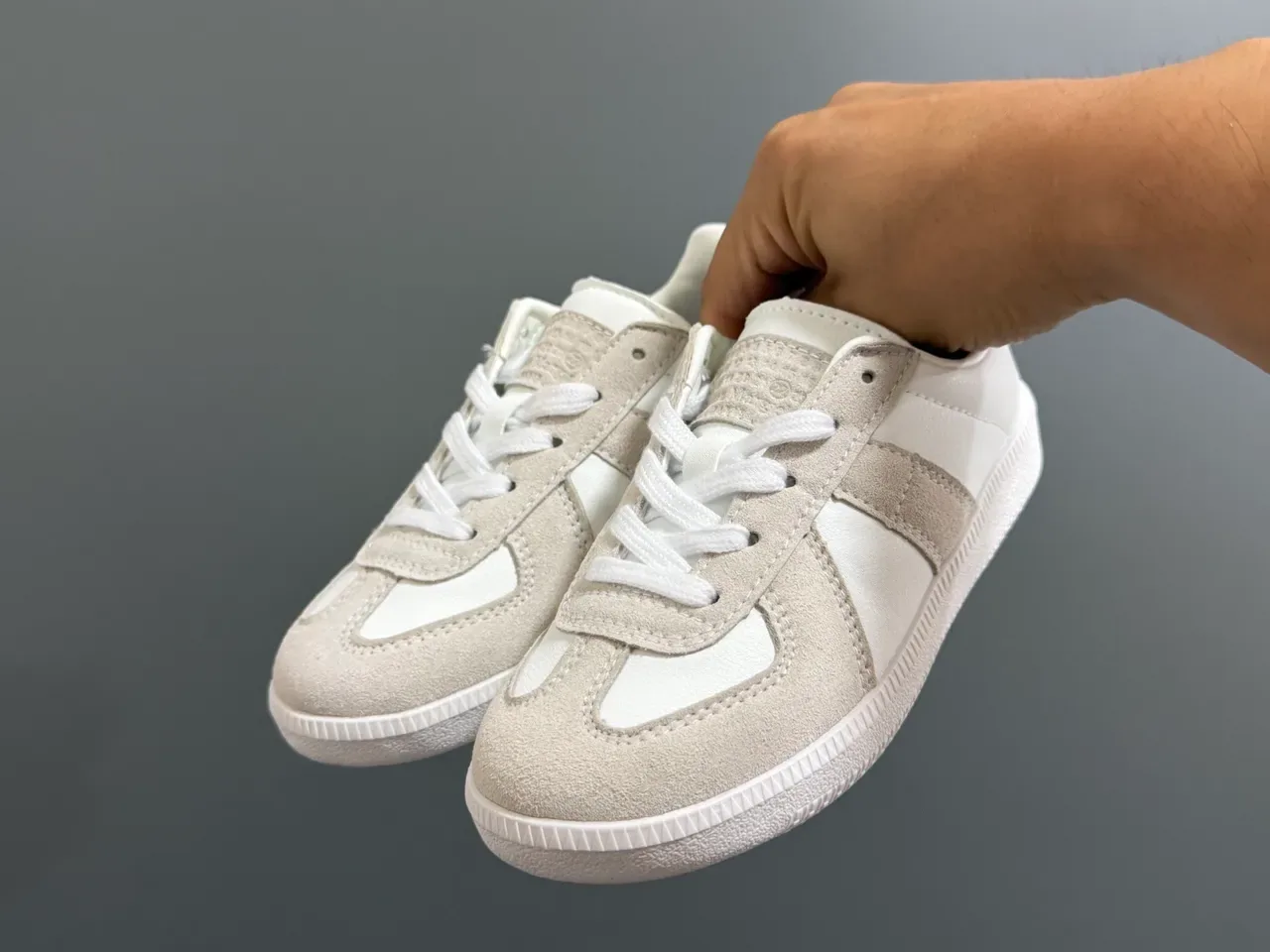 Black and White Panelled Suede Lifestyle Sneakers 18
