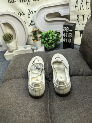Black Beige Suede-Like Upper Cream Lining Mary Jane Shoes 8