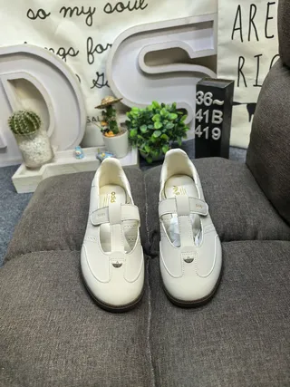Black Beige Suede-Like Upper Cream Lining Mary Jane Shoes 10