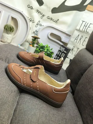 Black Beige Suede-Like Upper Cream Lining Mary Jane Shoes 17
