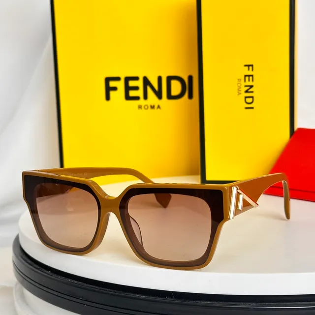 Black Brown Acetate Frame Gold-Tone Metal Accent Sunglasses 6