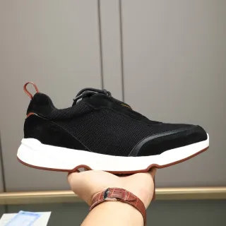 Black Brown Suede And Mesh Upper Sculpted White Midsole Sneakers