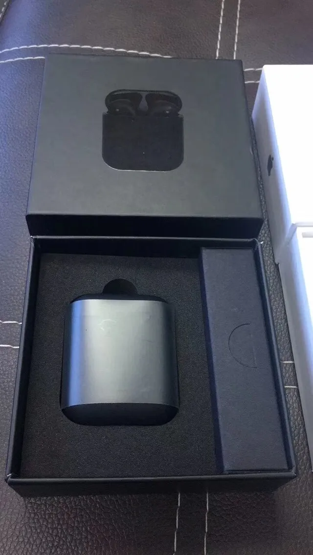 Black Gray Matte Finish Compact Charging Case TWS Earbuds 2