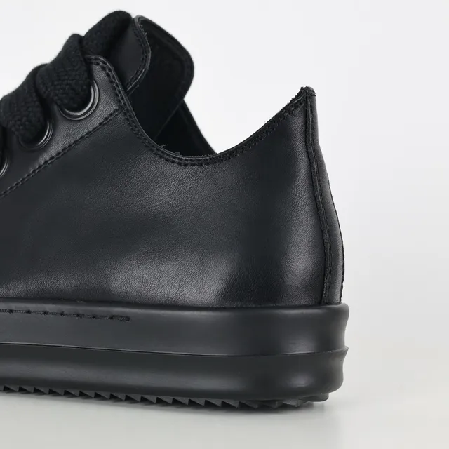 Black Monochrome Oversized Lace Platform Sneakers 4