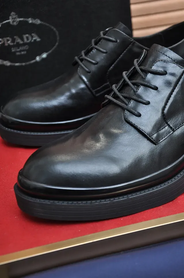 Chaussure Oxford à plateforme avec embout cap noir 2