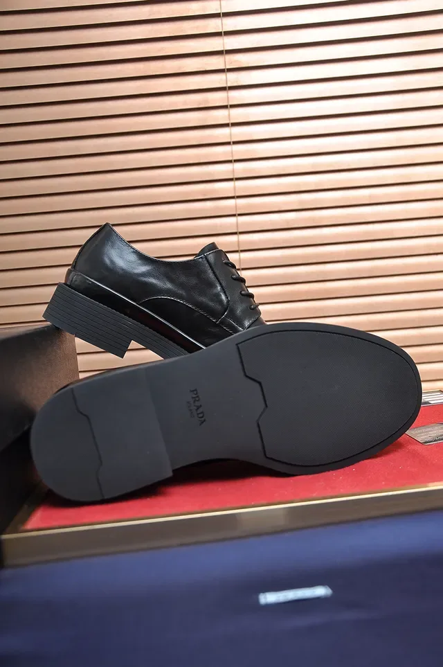 Chaussure Oxford à plateforme avec embout cap noir 3