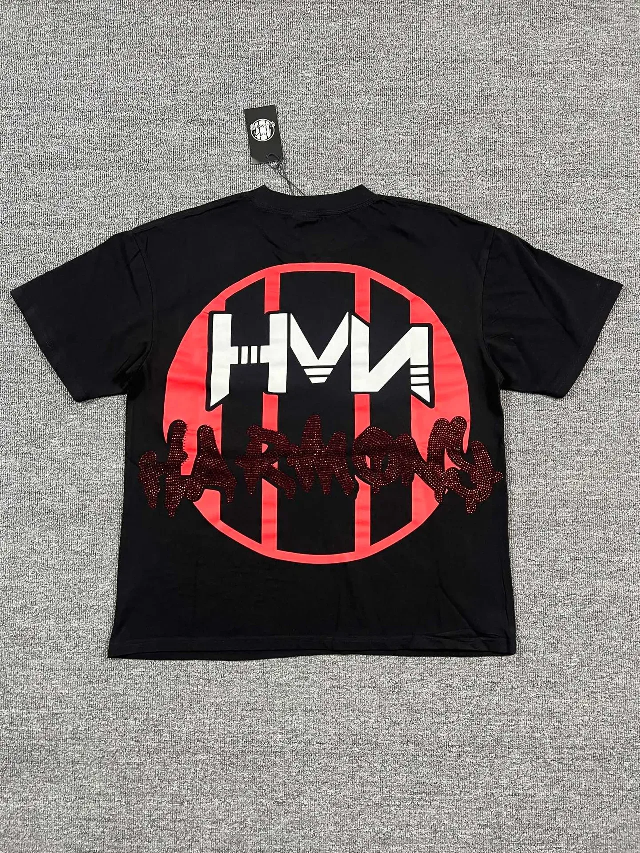 Black Red Graphic-Print Oversized Fit T-Shirt 3