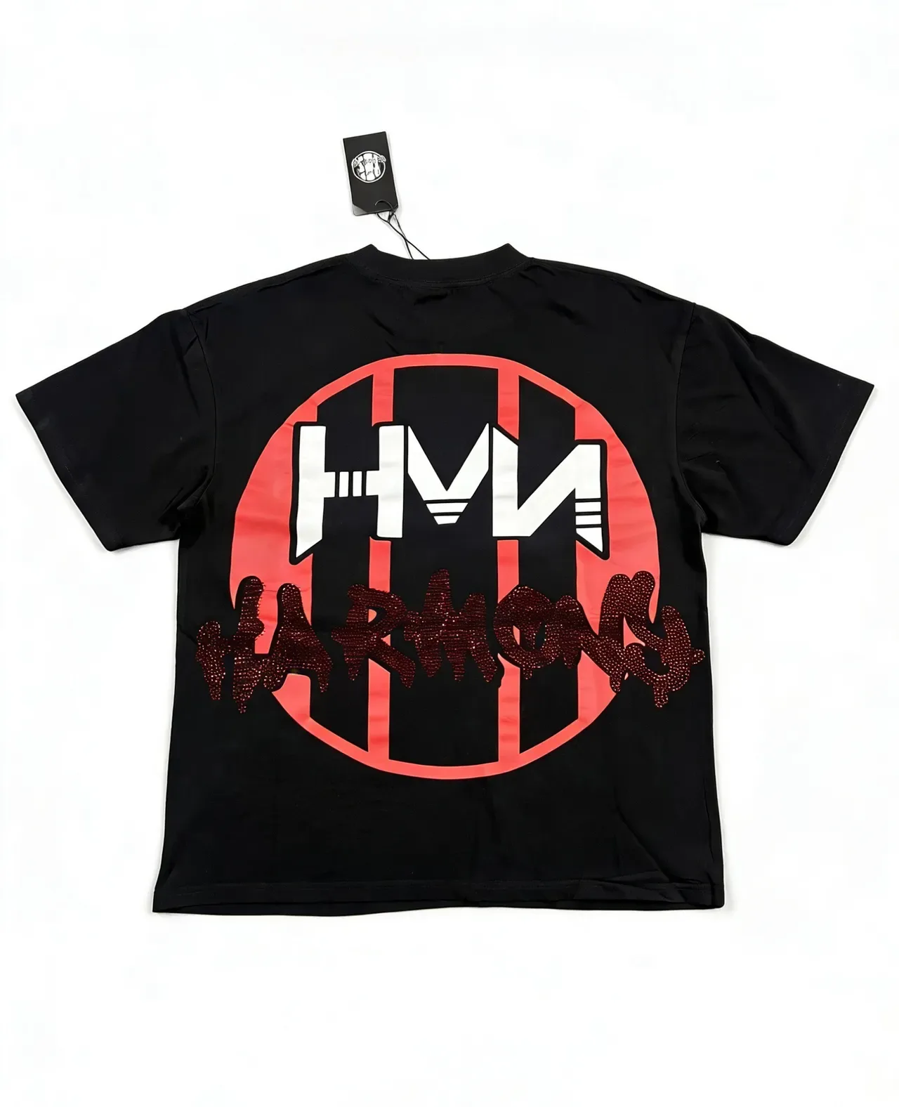 Black Red Graphic-Print Oversized Fit T-Shirt 5