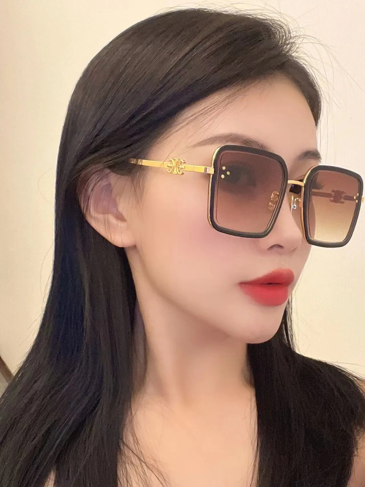 Black Silver Oversized Square Frame Thick Front Optical Glasses 5