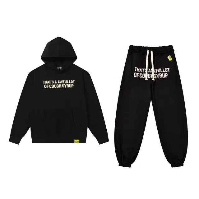 Black White Graphic-Print Oversized Fit Hoodie 6