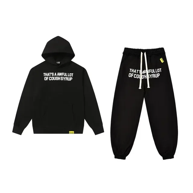 Black White Graphic-Print Oversized Fit Hoodie 13