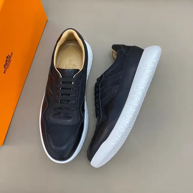 Black White Leather And Mesh Upper Sculpted Midsole Sneakers 7
