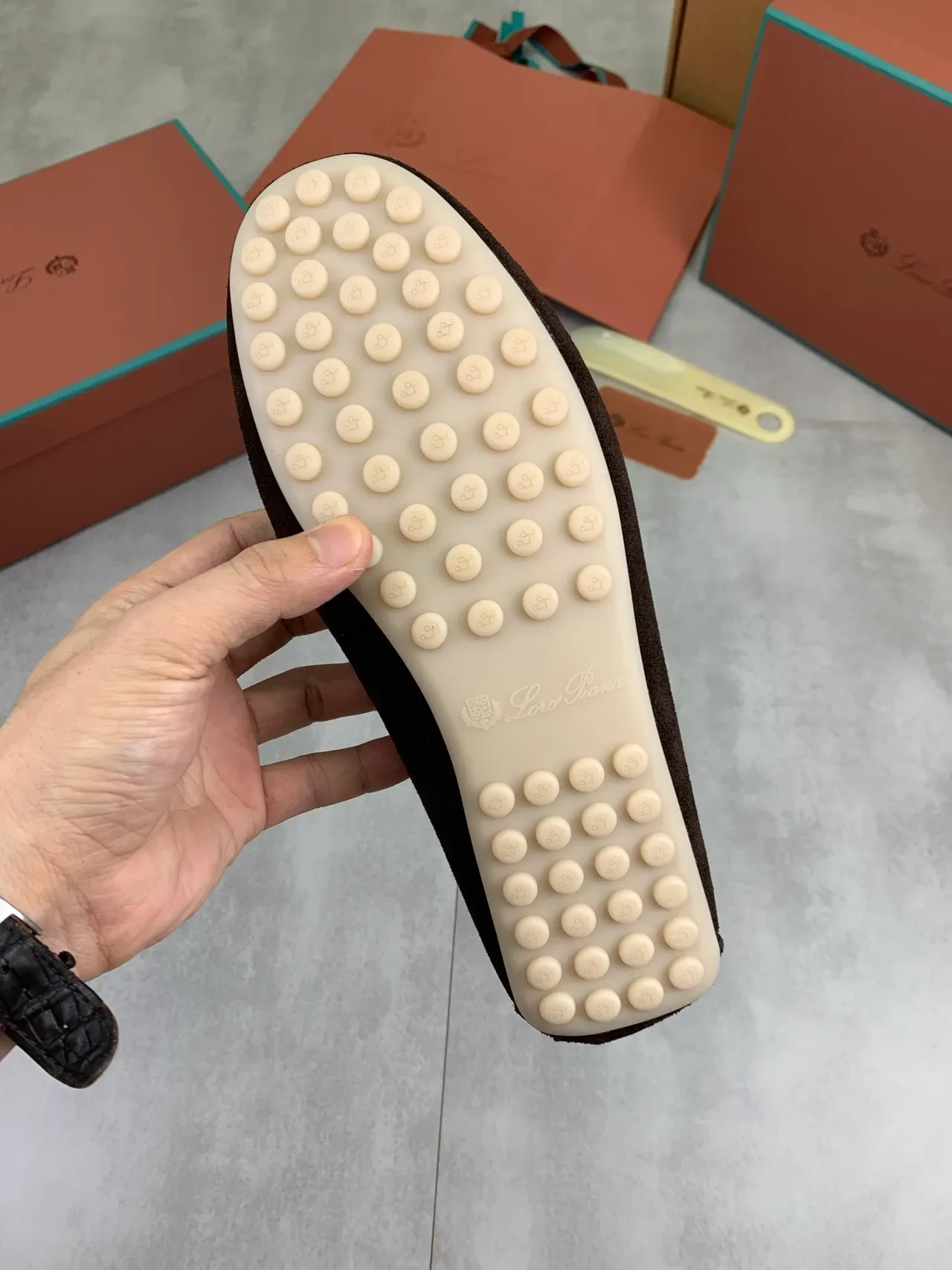 Brown Beige Suede Moc-Toe Loafer 3