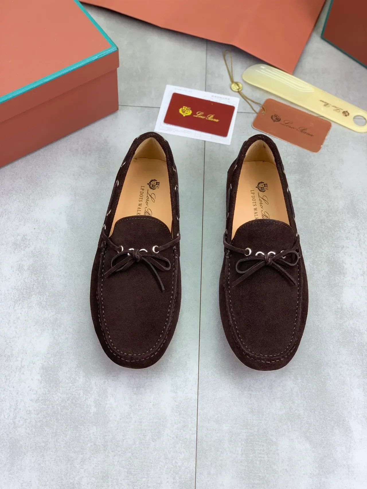Brown Beige Suede Moc-Toe Loafer 4