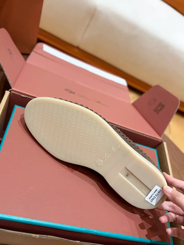 Brown Beige Woven Perforated Upper Suede Texture Loafer 2