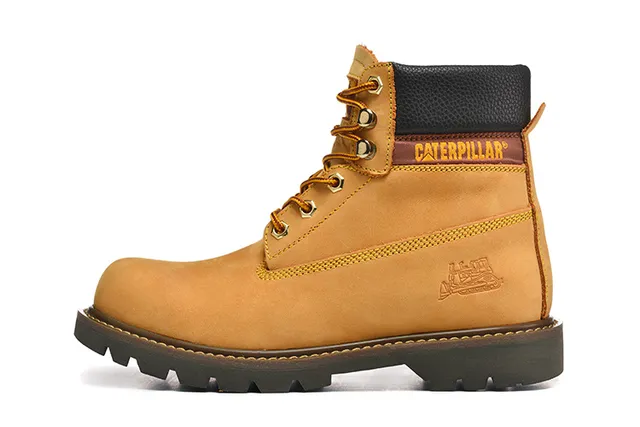 Caterpillar Original Work Boot भूरा काला भूरा सूद ऊपरी गद्दा कॉलर कार्य बूट 2