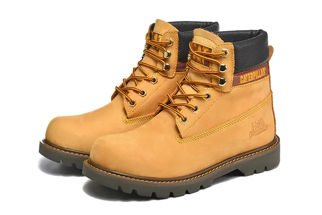 Caterpillar Original Work Boot भूरा काला भूरा सूद ऊपरी गद्दा कॉलर कार्य बूट 3