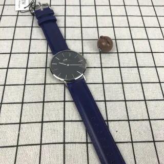 Daniel Wellington Blue Black Minimalist Thin-Case Quartz Watch