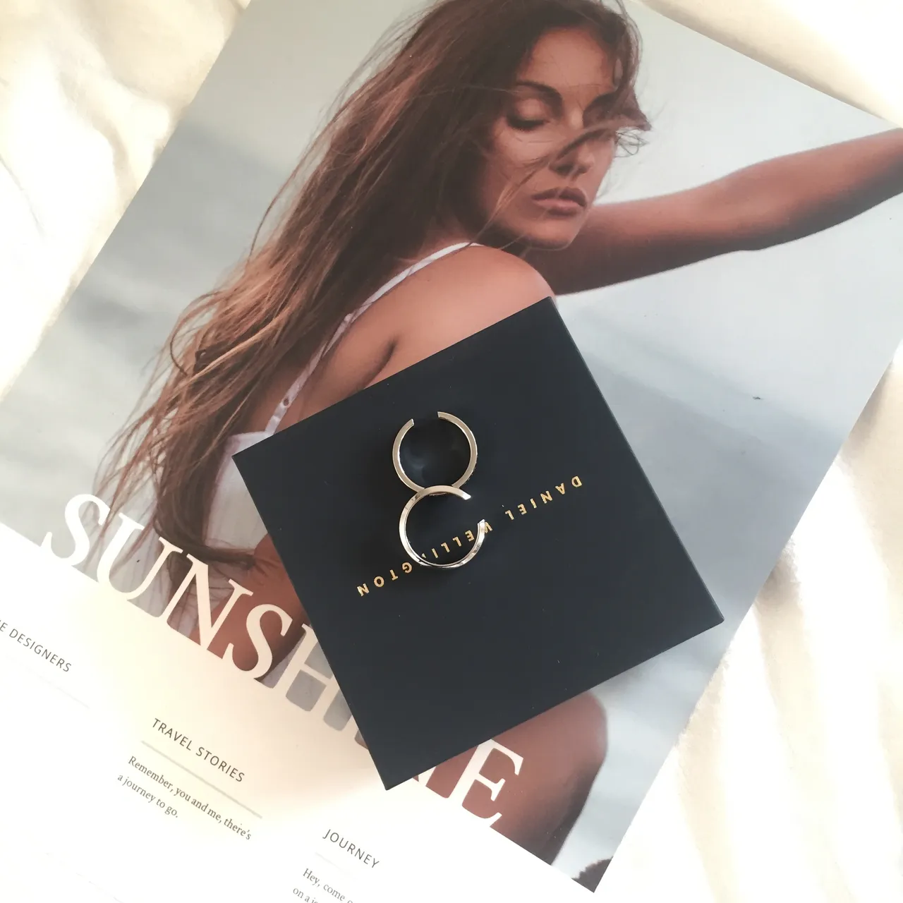 Daniel Wellington Engraved Open Hoop Earrings 2