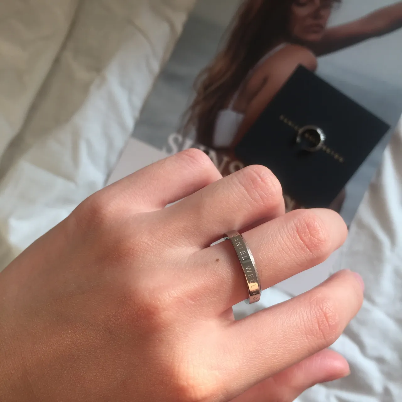 Daniel Wellington Engraved Open Hoop Earrings 4