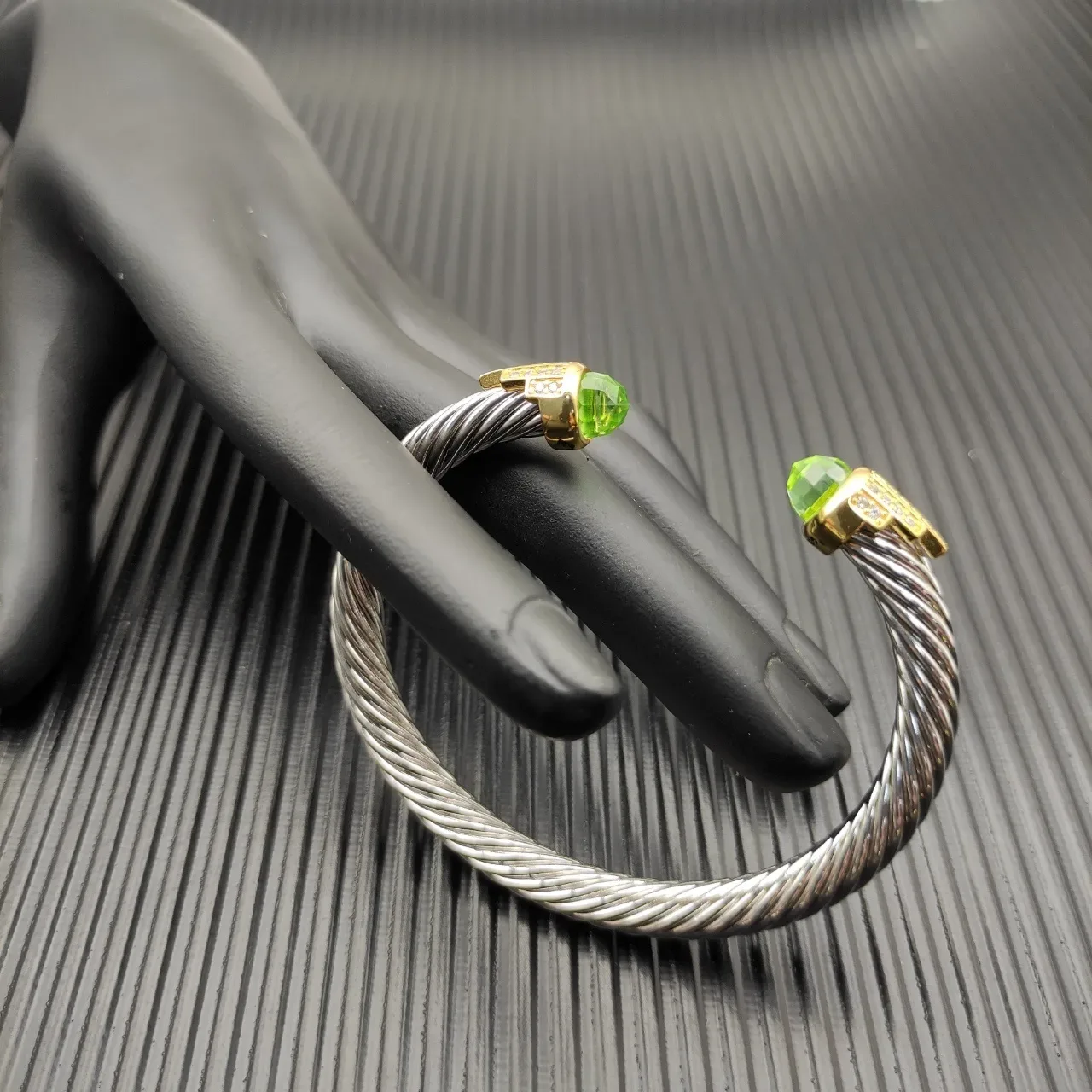 David Yurman Cable Classics Silver Gold Twisted Two-Tone Bracelet 3