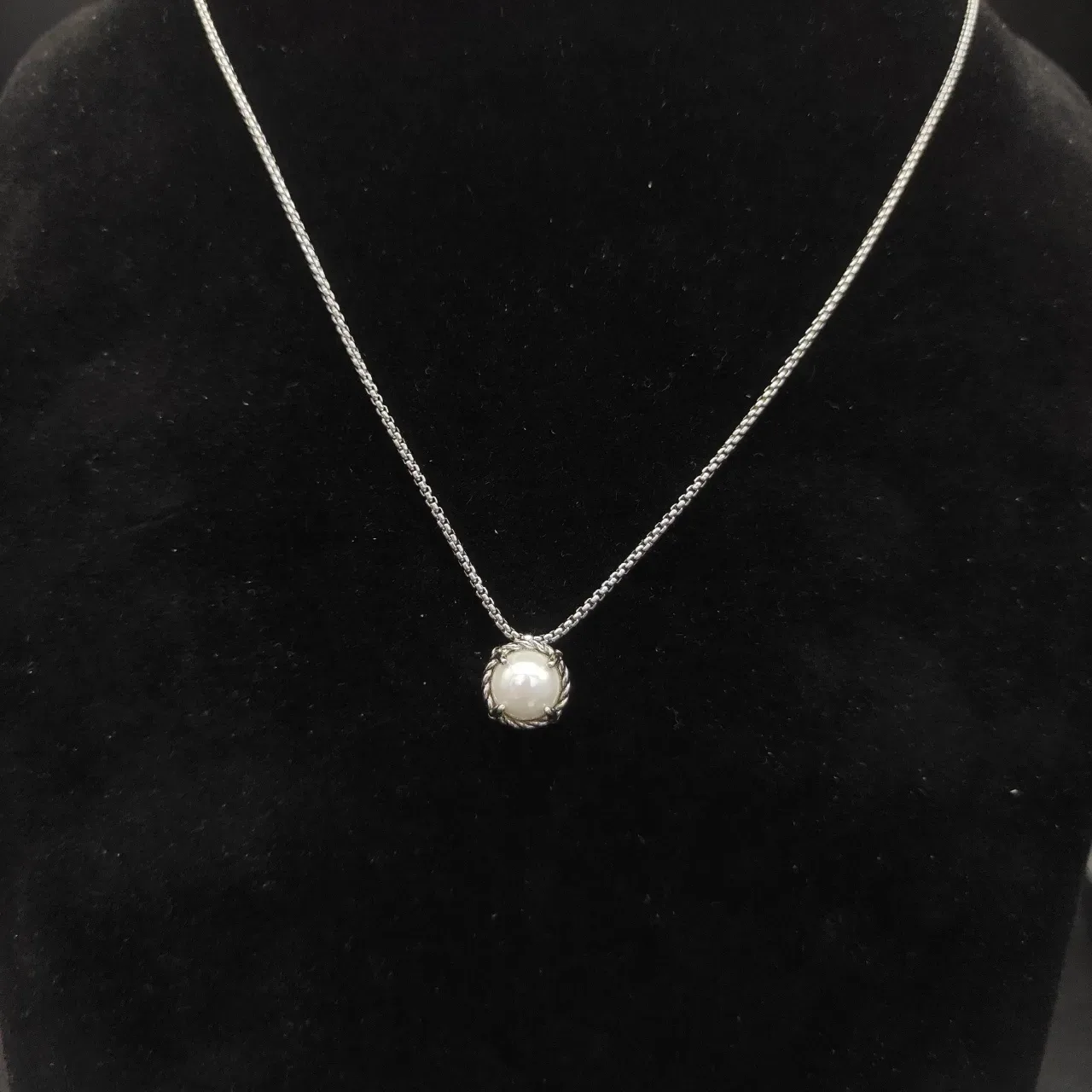 David Yurman Cable Collectibles Pearl Pendant Necklace 3
