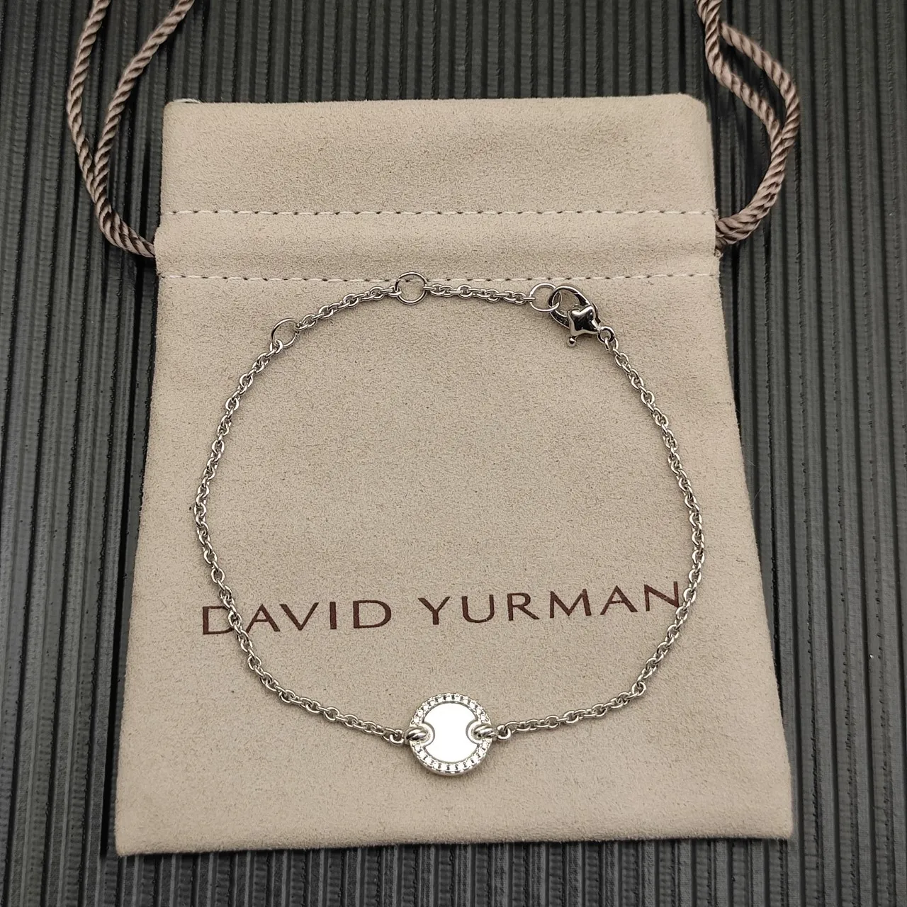 David Yurman Circular Disc Pavé Bezel Bracelet 5
