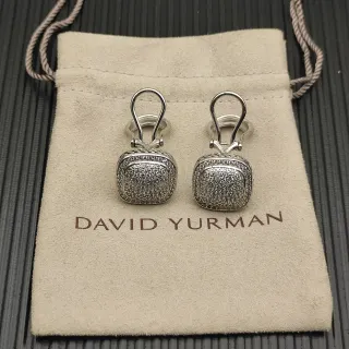 David Yurman أقراط كوشين بيفيه كابل ملتوي كليب أون