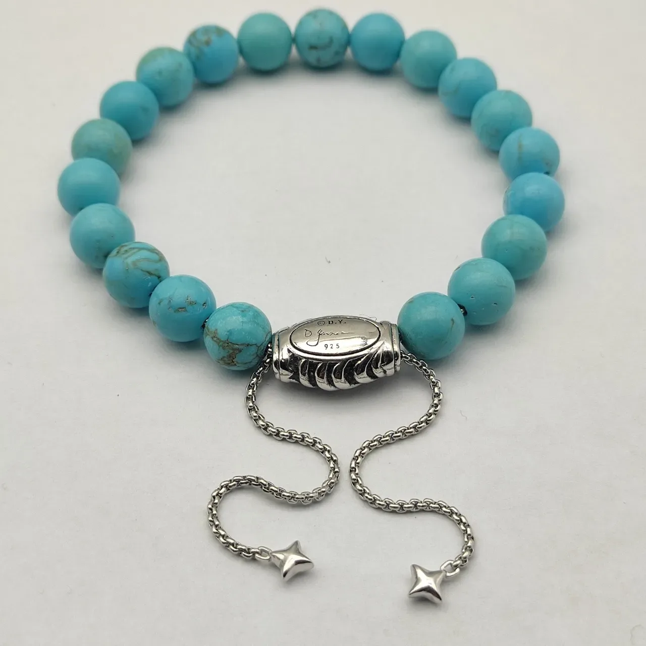 David Yurman 绿松石珠子桶扣手链 6