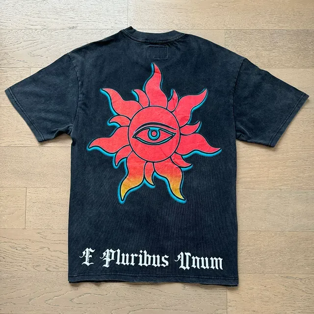 Distressed Black Graphic Print Oversized T-Shirt 7