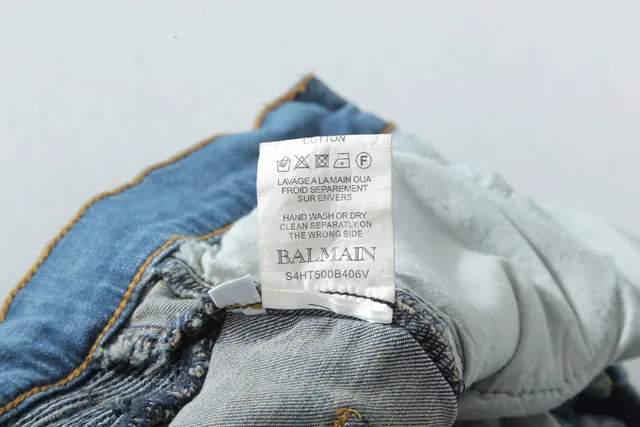 Distressed Moto-Panelled Zip-Pocket Slim Fit Blue Jeans 3