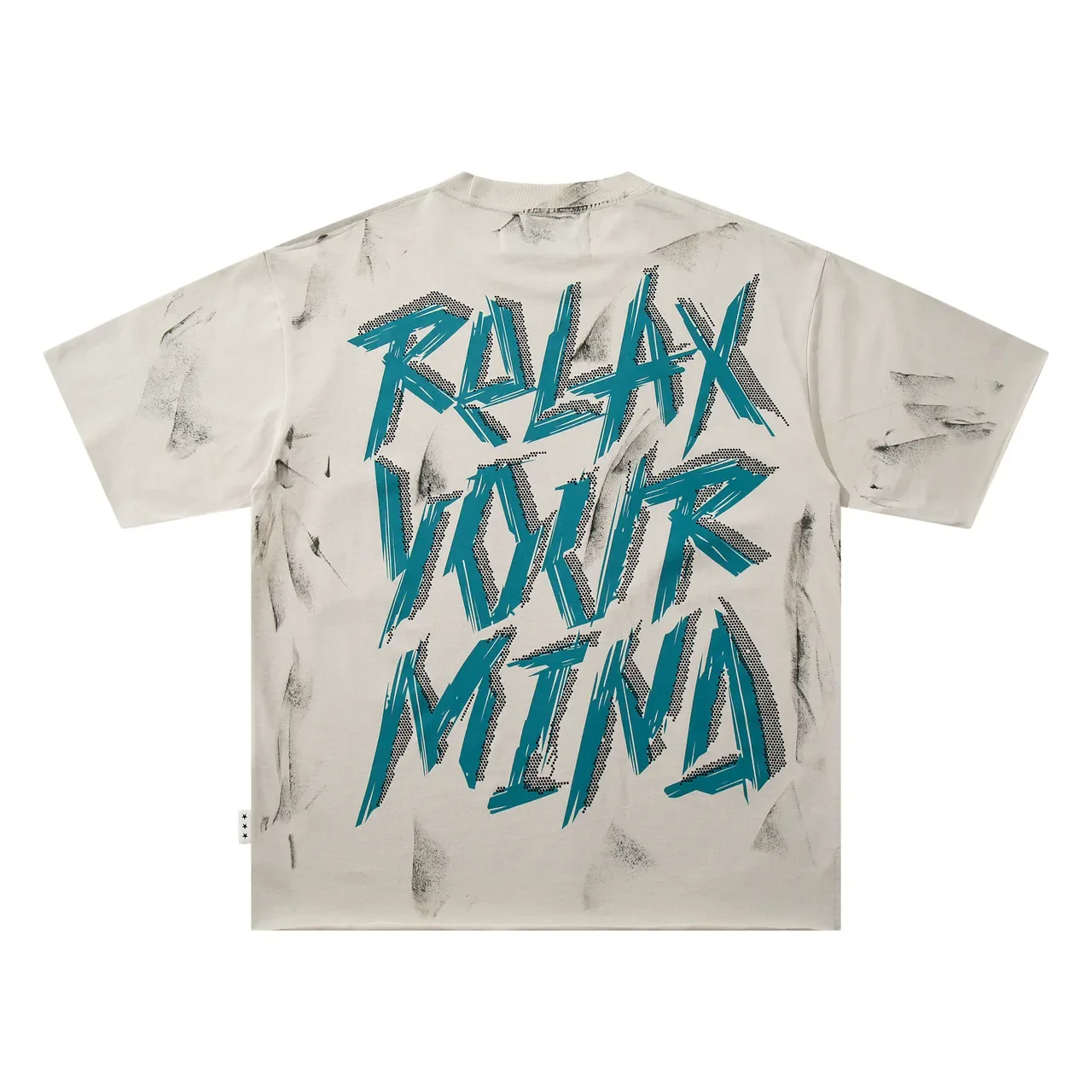Distressed Off-White Graphic Print Oversized T-Shirt 2