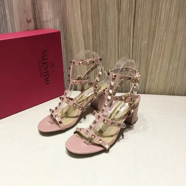 Dusty Pink Studded Block Heel Gladiator Sandals 4