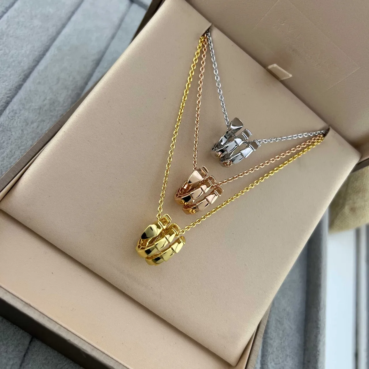 Gold Rose Gold and Silver Geometric Stacked Charm Pendant Necklaces 8