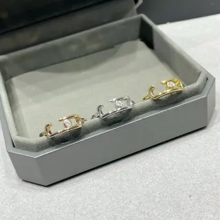 Gold Silver Open-Cage Geometric Band Single Round Stone Setting Ring by Generic — accessories supplier, yupoo album photo