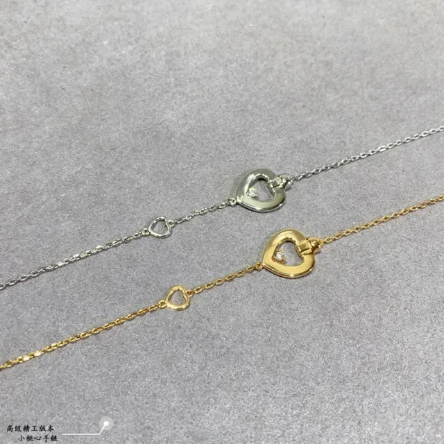 Gold Silver Open-Heart Pendant Crystal-Accented Necklace 4