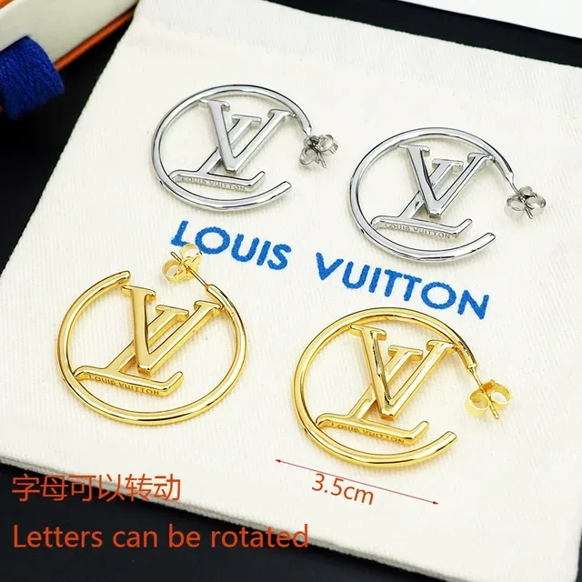 Gold-Tone Geometric Logo Hoop Earrings 6