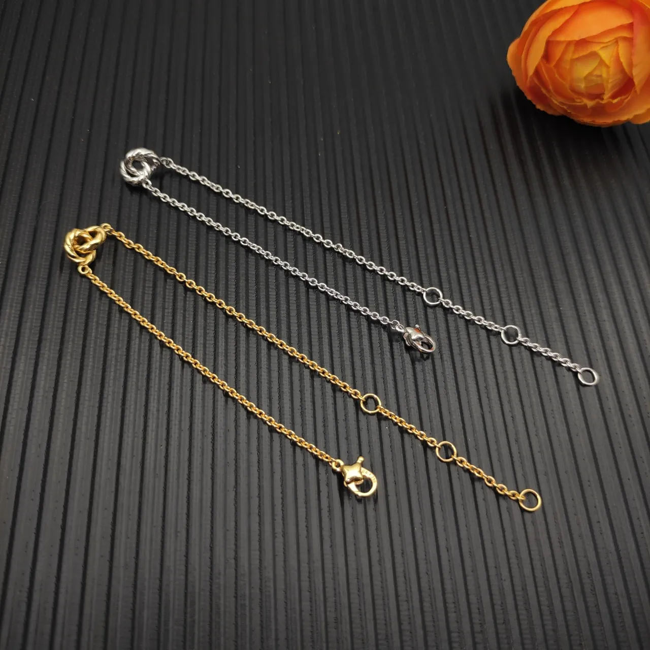 Gold Twisted Rope Chain Knot Bracelet 2