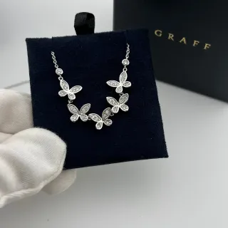 Graff Collier Motif Papillon Pavé Diamant