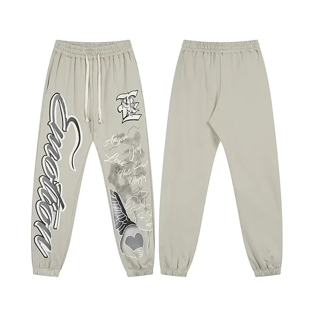 Graphic-Print Elastic-Waist Cuffed Jogger Sweatpants 8