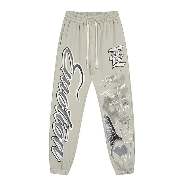 Graphic-Print Elastic-Waist Cuffed Jogger Sweatpants 9