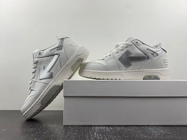 Gray and Silver Arrow Logo Lifestyle Sneakers 5